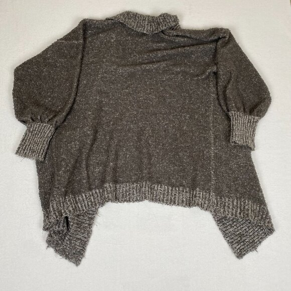 Vintage 90s Grey Cowl Neck Nuggets Cardigan Sweater Size Large - Picture 8 of 10